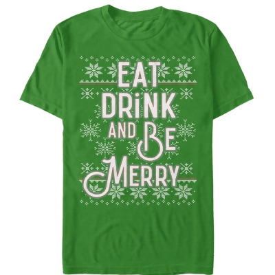 Men's Lost Gods Christmas Eat, Drink, Be Merry Graphic T-Shirt 