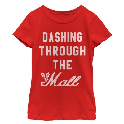 Girl's Lost Gods Christmas Dashing Through Mall Graphic T-Shirt 