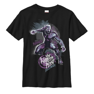 Boy's Marvel Black Panther 2018 Paw Prints Graphic T-Shirt 