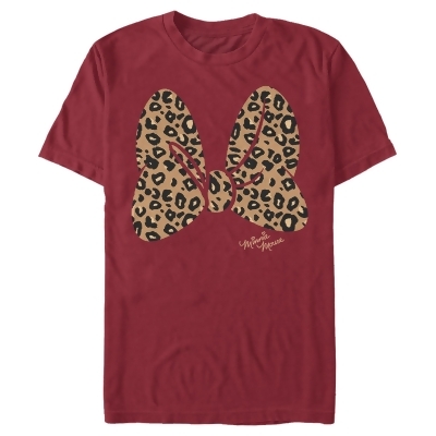 Men's Mickey & Friends Mickey & Minnie Mouse Cheetah Print Bow Signature Graphic T-Shirt 
