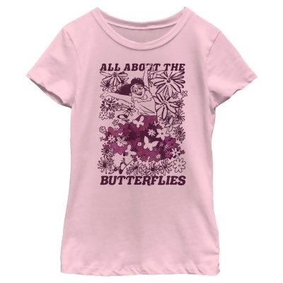 Girl's Encanto Mirabel All About the Butterflies Sketch Graphic T-Shirt 
