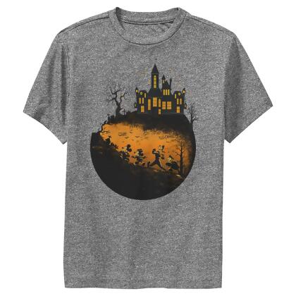 Boy's Mickey & Friends Walking Towards Haunted Mansion Performance T-Shirt