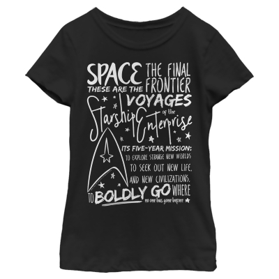 Girl's Star Trek 5-Year Mission Text Graphic T-Shirt 