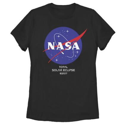 Women's NASA Classic Logo Total Solar Eclipse 2017 Graphic T-Shirt 