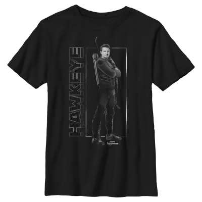 Boy's Marvel Hawkeye Black and White Snapshot Graphic T-Shirt 