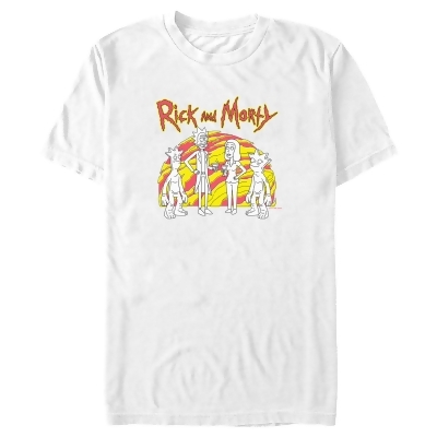 Men's Rick And Morty Drinks on Planet Gaia Graphic T-Shirt 