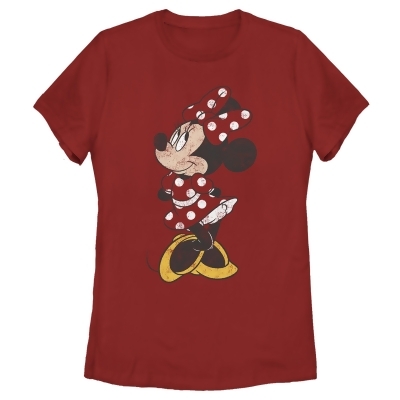 Women's Mickey & Friends Minnie Mouse Portrait Distressed Graphic T-Shirt 