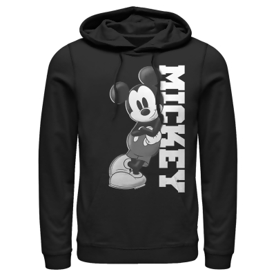 Men's Mickey & Friends Black and White Mickey Mouse Pullover Hoodie 