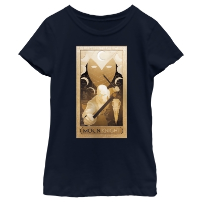 Girl's Marvel: Moon Knight Hieroglyph Poster Graphic T-Shirt 