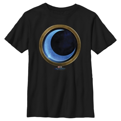 Boy's Marvel: Moon Knight Gold and Blue Symbol Graphic T-Shirt 