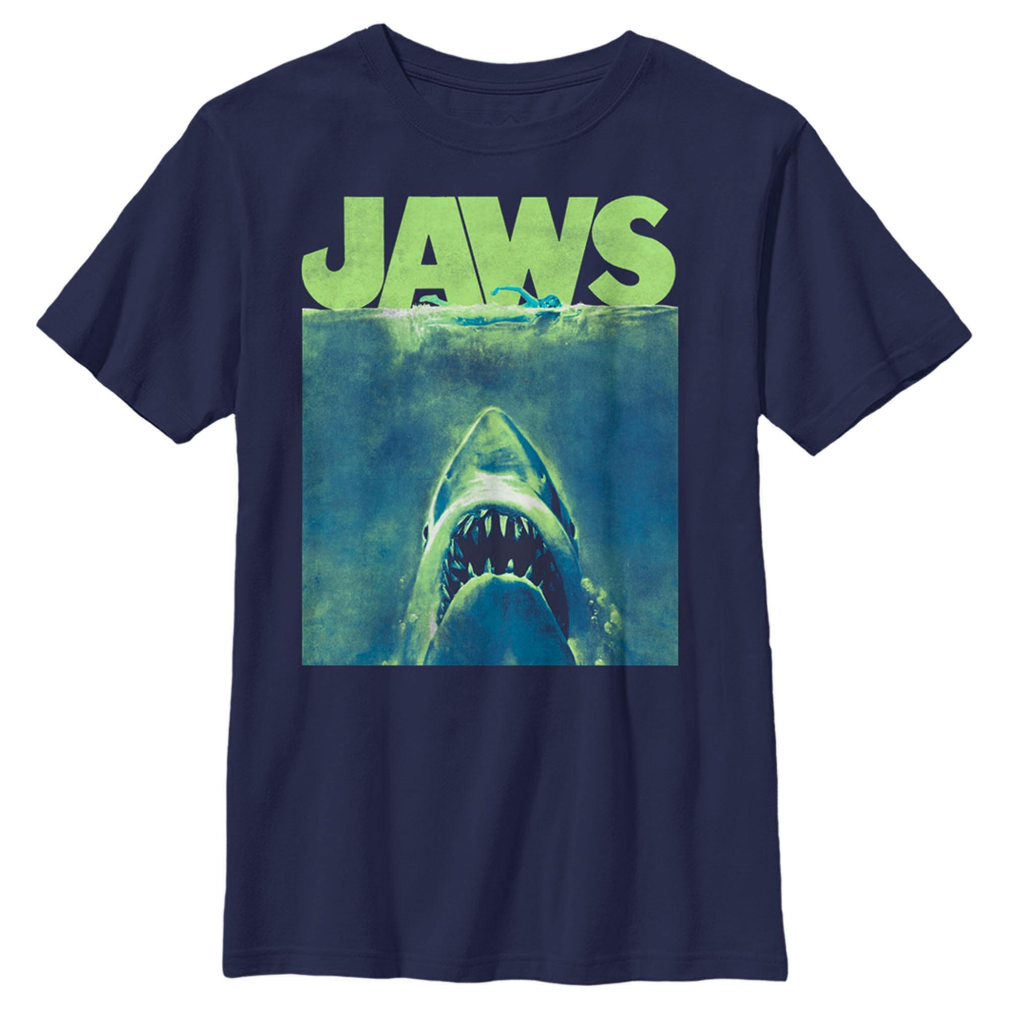 Boy's Jaws Neon Poster Graphic T-Shirt