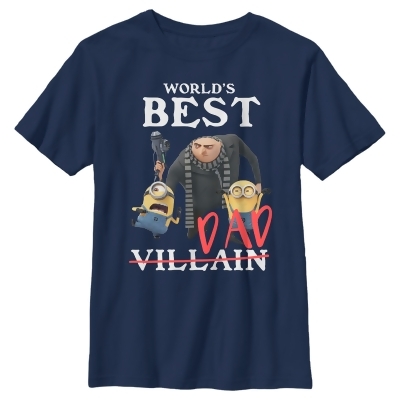 Boy's Despicable Me World's Best Dad Gru and Minions Graphic T-Shirt 