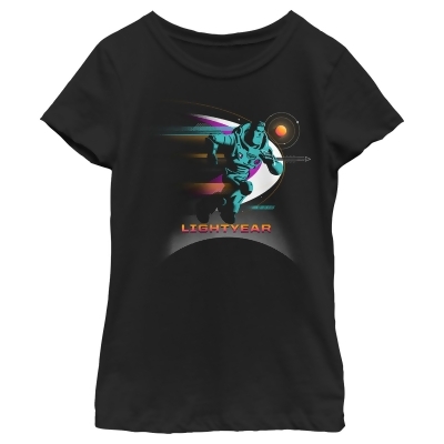 Girl's Lightyear Buzz Running Planets Logo Graphic T-Shirt 