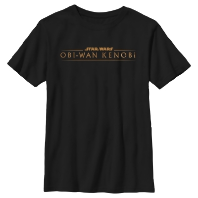 Boy's Star Wars: Obi-Wan Kenobi Original Series Logo Gold Graphic T-Shirt 