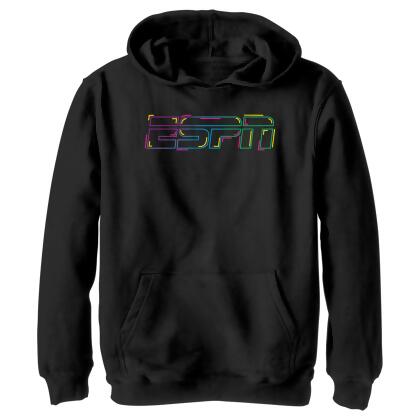 Boy's ESPN Neon Outline Logo Pullover Hoodie 