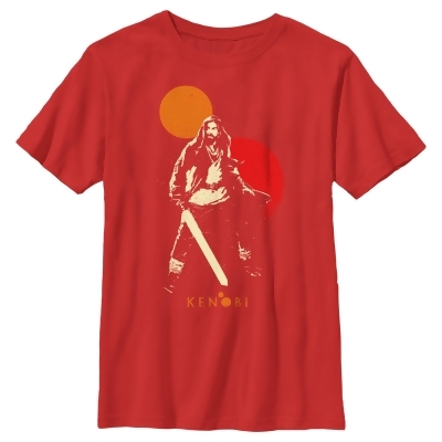 Boy's Star Wars: Obi-Wan Kenobi Two Suns and Kenobi Outline Graphic T-Shirt 