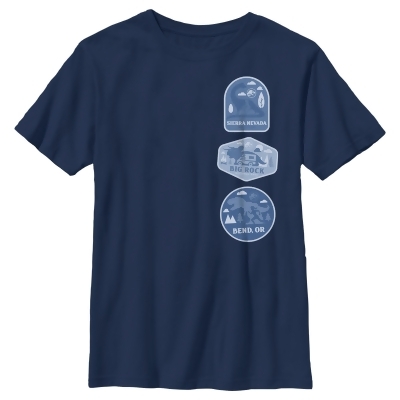 Boy's Jurassic World: Dominion Destination Travel Dinosaur Badges Graphic T-Shirt 