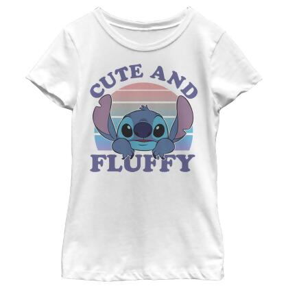 Girl's Lilo & Stitch Cute and Fluffy Graphic T-Shirt 