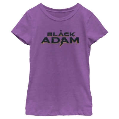 Girl's Black Adam Black Logo Graphic T-Shirt 