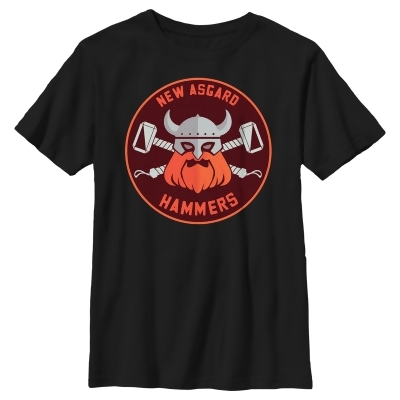 Boy's Marvel: Thor: Love and Thunder New Asgard Hammers Graphic T-Shirt 
