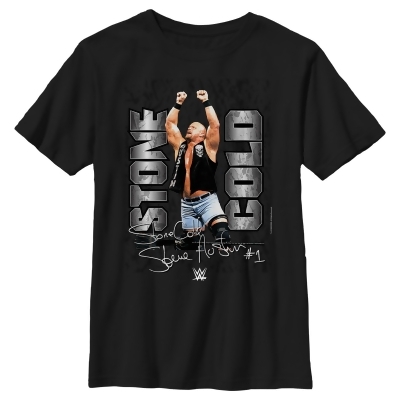 Boy's WWE Stone Cold Steve Austin Signature Photo Graphic T-Shirt 