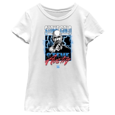 Girl's WWE Stone Cold Steve Austin Lightning Graphic T-Shirt 