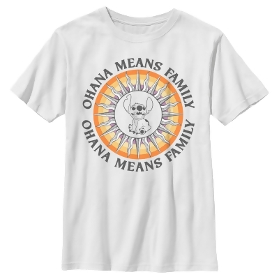 Boy's Lilo & Stitch Ohana Means Family Sun Stitch Graphic T-Shirt 
