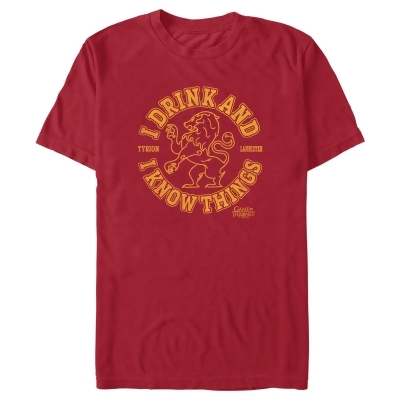 Men's Game of Thrones I Drink and I Know Things College Logo Graphic T-Shirt 