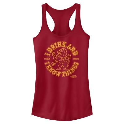 Junior's Game of Thrones I Drink and I Know Things College Logo Racerback Tank Top 