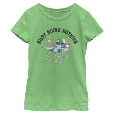 Girl's Lilo & Stitch Busy Doing Nothing Graphic T-Shirt 