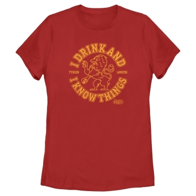 Women's Game of Thrones I Drink and I Know Things College Logo Graphic T-Shirt 