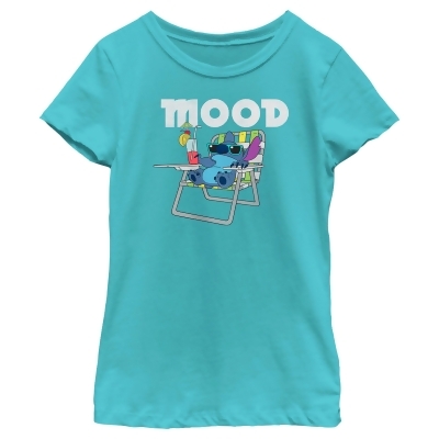 Girl's Lilo & Stitch Mood Relaxing Stitch Graphic T-Shirt 