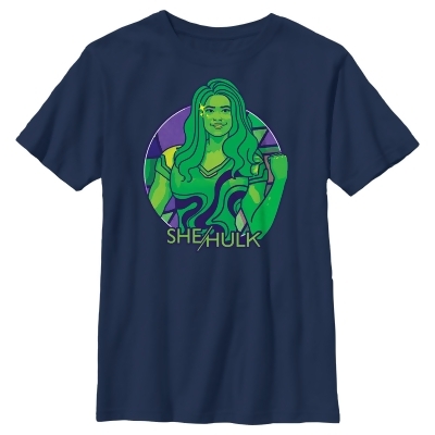 Boy's She-Hulk: Attorney at Law Green Hero Smile Graphic T-Shirt 