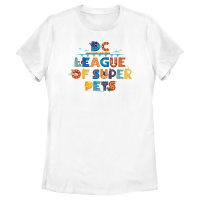 Women's DC League of Super-Pets Colorful Logo Graphic T-Shirt 