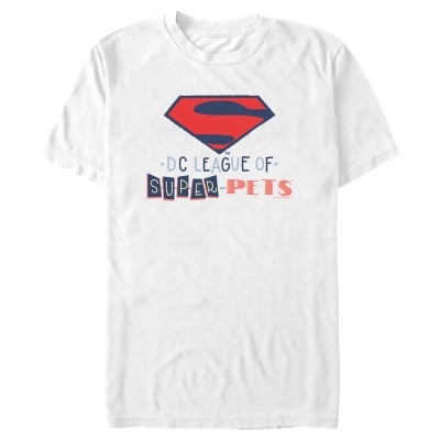 Men's DC League of Super-Pets Superman Logo Cutouts Graphic T-Shirt 