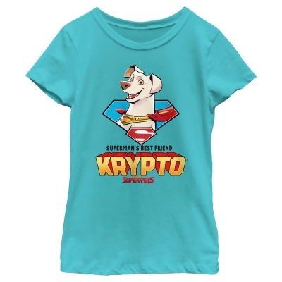 Girl's DC League of Super-Pets Krypto Superman's Best Friend Graphic T-Shirt 