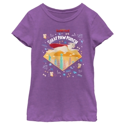 Girl's DC League of Super-Pets Krypto Solar Paw Punch Graphic T-Shirt 