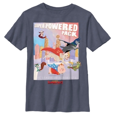 Boy's DC League of Super-Pets Powered Pack Poster Graphic T-Shirt 