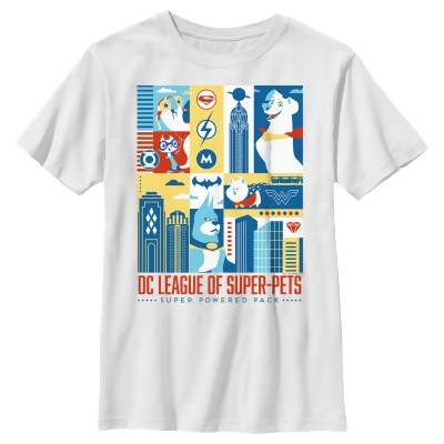 Boy's DC League of Super-Pets City Character Panels Graphic T-Shirt 
