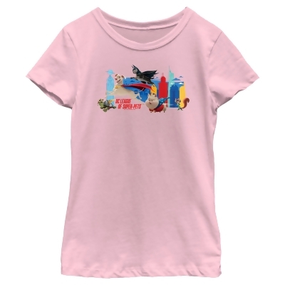 Girl's DC League of Super-Pets Metropolis Groupshot Graphic T-Shirt 
