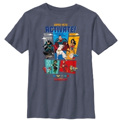 Boy's DC League of Super-Pets Activate Group Panels Graphic T-Shirt 