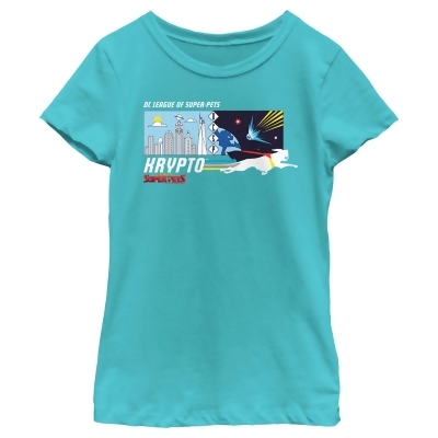 Girl's DC League of Super-Pets Krypto Meteor Graphic T-Shirt 