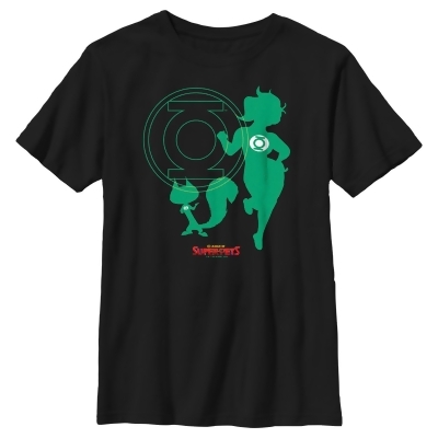 Boy's DC League of Super-Pets Green Lantern and Chip Silhouettes Graphic T-Shirt 