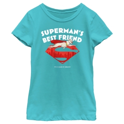 Girl's DC League of Super-Pets Superman's Best Friend Flying Krypto Graphic T-Shirt 