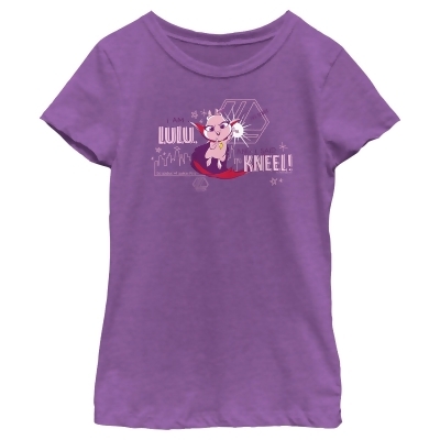 Girl's DC League of Super-Pets I am Lulu and I Said Kneel Cartoon Graphic T-Shirt 