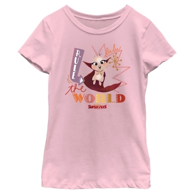 Girl's DC League of Super-Pets Lulu Rule The World Graphic T-Shirt 