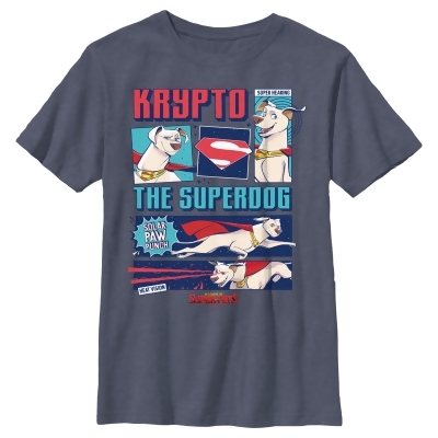 Boy's DC League of Super-Pets Krypto the Superdog Comic Graphic T-Shirt 