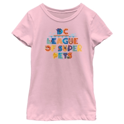 Girl's DC League of Super-Pets Colorful Logo Graphic T-Shirt 