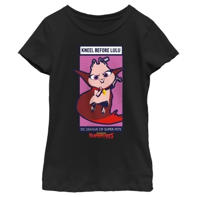 Girl's DC League of Super-Pets Kneel Before Lulu Poster Graphic T-Shirt 