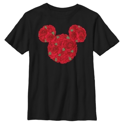 Boy's Mickey & Friends Mickey Mouse Rose Silhouette Graphic T-Shirt 